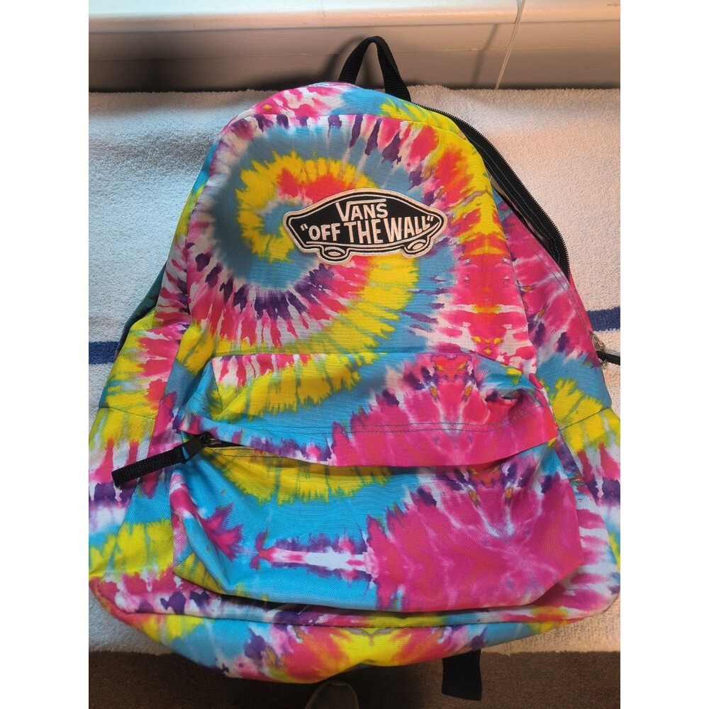 Vans Tie Dye Backpack Rainbow School Bag Off The Wall Multicolor School Backpack